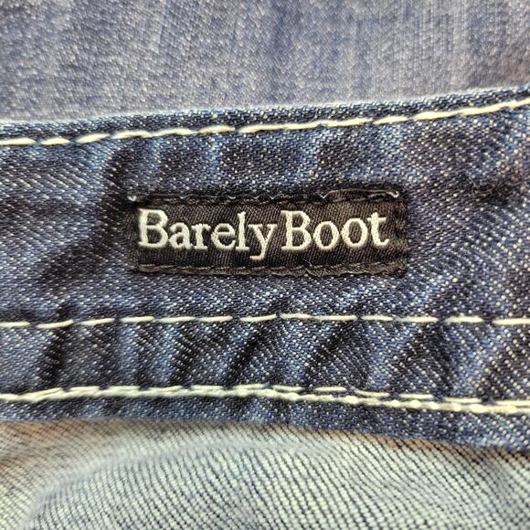 ReRock For Express Womens Jeans Size 2S Barely Boot Cut Embroidered 28x30 - Picture 7 of 10